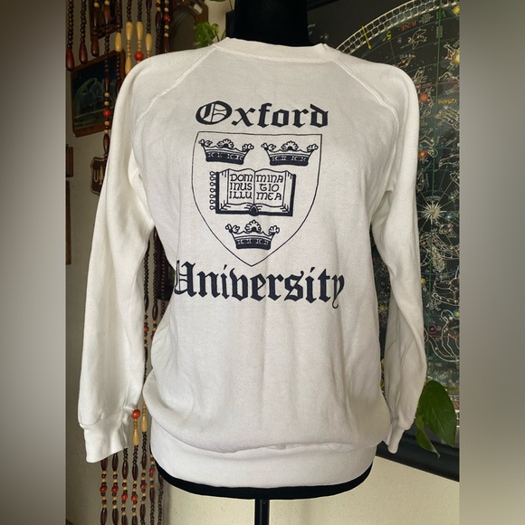 VTG Blues London Oxford University Crewneck Pullover Sweater! Medium. 80’s. - Picture 1 of 13